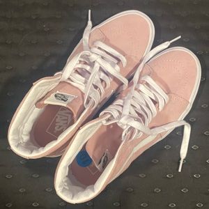 Size 10 baby pink high top vans! Brand new never worn.